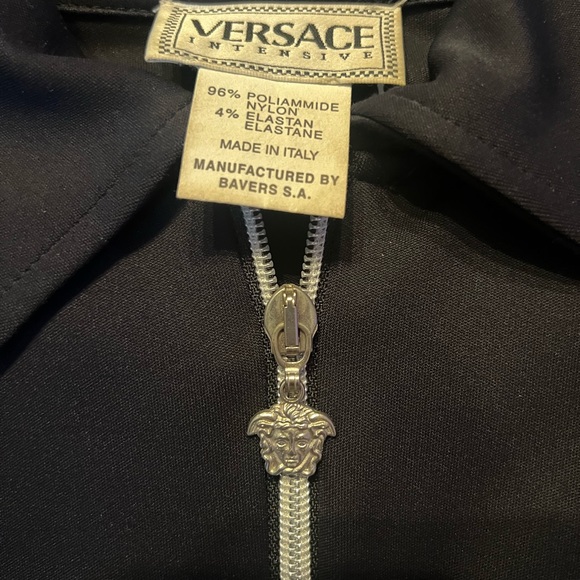 Rare Vintage, Versace intensive Black Medusa one piece, long sleeve bodysuit. - Picture 4 of 16